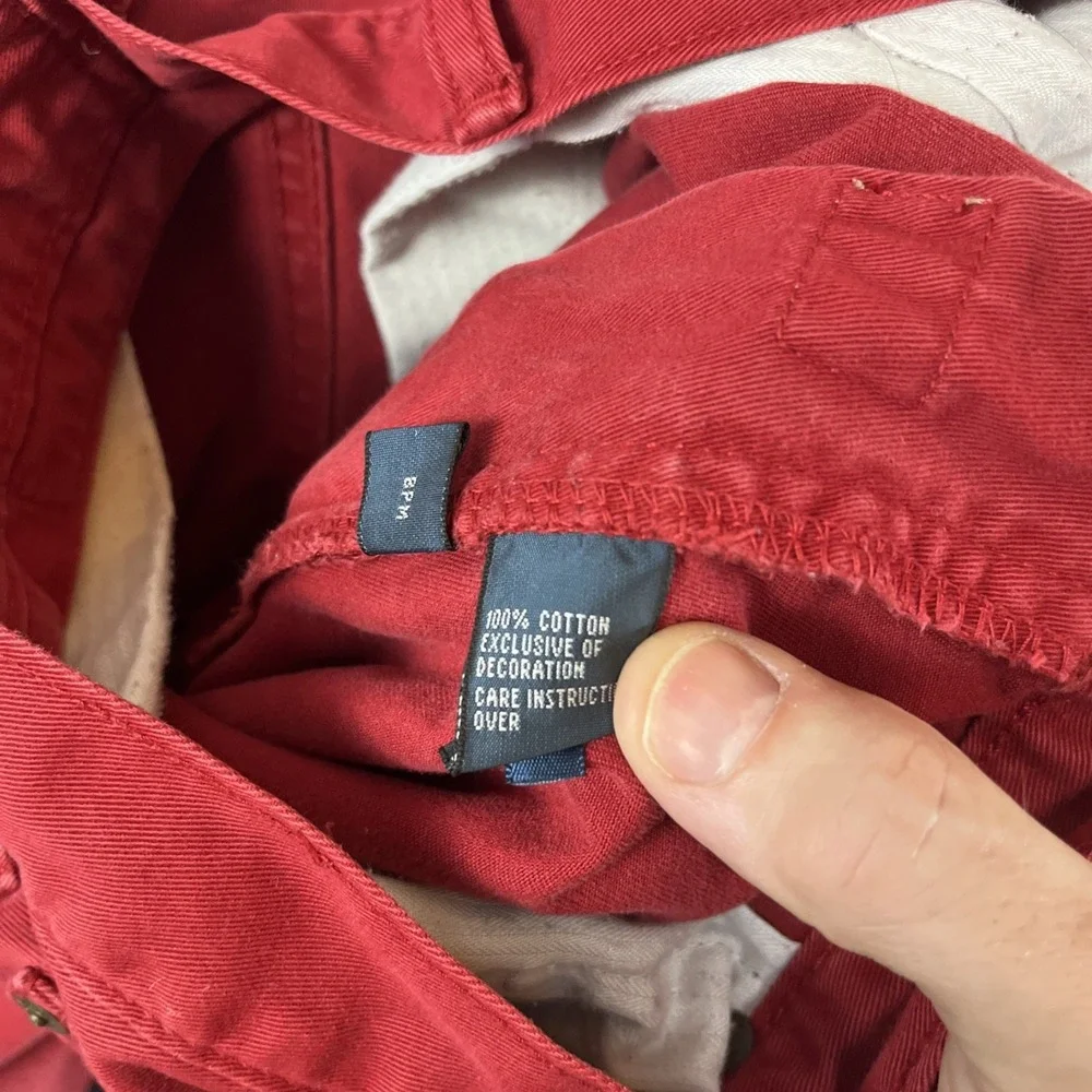 Polo Ralph Lauren 650 Denim Jean Pant Men 33x32 Red Straight Prep Chino Cotton - Picture 4 of 16